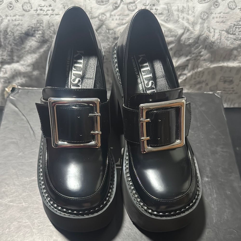 Killstar Black Platform Loafers